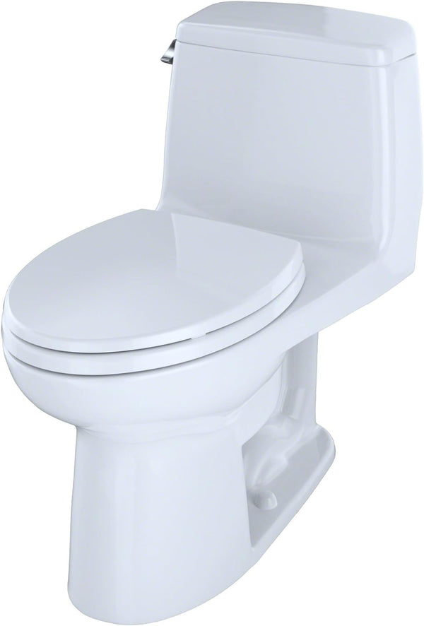 NEW TOTO MS854114E#01 Eco Ultramax Elongated One Piece Toilet, Cotton White